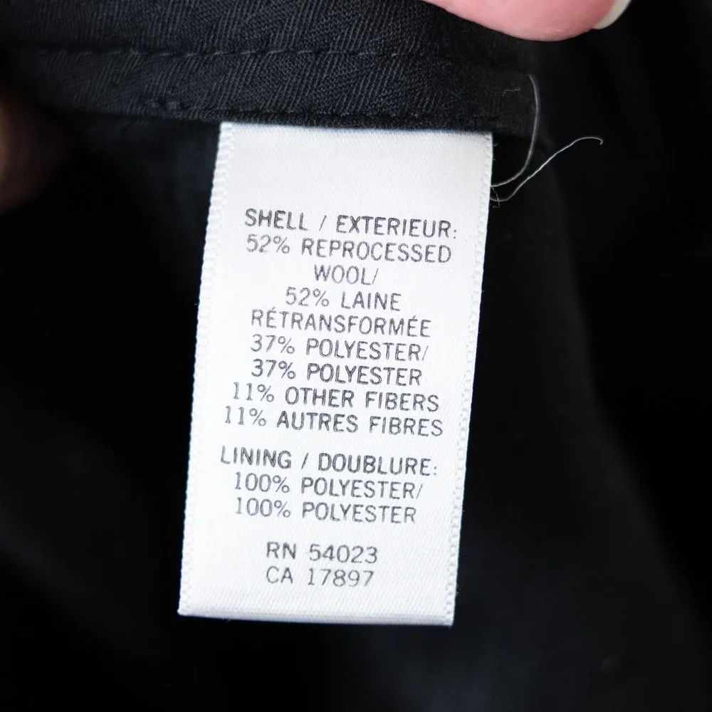 Banana Republic Emerson Dress Pants Mens 33x32 Dark Gray Wool Blend